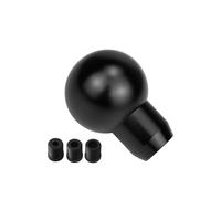 (Negro) Cabeza de pomo de cambio de marchas redondo mate Pomo de cambio de marchas manual de aluminio