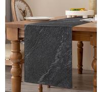 Negro Camino de Mesa Moderno 40x140 CM Rústico Manteles Bohemio Sala Resumen Ola Arte Camino de Mesa para Cenar Mesa Fiesta Decoración Boda Lino Antiguo Camino de Mesa Viejos