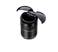 (Negro) Cenicero inteligente con sensor, apertura/cierre automático, recargable por USB, diseño sin humo, espejo fotosensible para