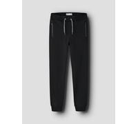 Negro Color Liso Pantalones De Chándal