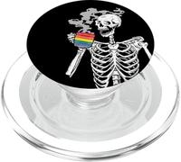 Negro como mi Alma Esqueleto Beber café o Morir Orgullo LGBT PopSockets PopGrip para MagSafe