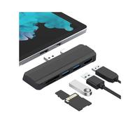 (negro) compatible con Microsoft Surface Pro 6 Pro 5 Pro 4 Dock Hub Estación de acoplamiento USB 5 en