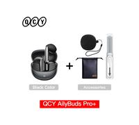 (Negro con accesorios) QCY HT10 AilyBuds Pro+ ANC Auriculares inalámbricos Audio de alta resolución