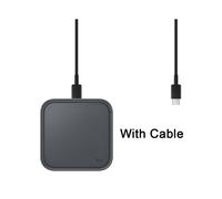 (Negro con cable) Cargador inalámbrico rápido Samsung 15W QI Pad Galaxy Z Fold Flip 3 4 S23 S22 S21