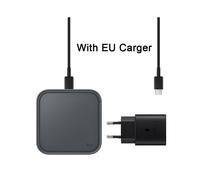 (Negro con cargador UE) Cargador inalámbrico rápido Samsung 15 W QI Pad Galaxy Z Fold Flip 3 4 S23 S22