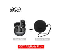 (Negro con estuche 01) QCY HT10 AilyBuds Pro+ ANC Auriculares inalámbricos Audio de alta resolución