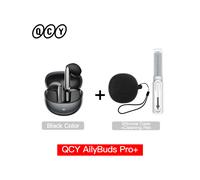 (Negro con estuche) QCY HT10 AilyBuds Pro+ ANC Auriculares inalámbricos Audio de alta resolución LDAC