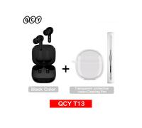 (Negro con estuche) QCY T13 Auriculares inalámbricos inteligentes BT5.1 TWS Auriculares con 4 micrófonos