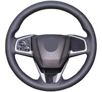 Negro Coser a Mano Cuero Funda Volante,para Honda Civic 10.° 2016 2017, línea Negra. Antideslizante Cubierta de Volante Transpirable