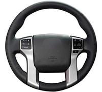 Negro Coser a Mano Cuero Funda Volante para Toyota Land Cruiser Prado 2010-2017 para Tundra Tacoma 4Runner 2014-2019 Línea Azul Protector Volante Coche Antideslizante y Suave