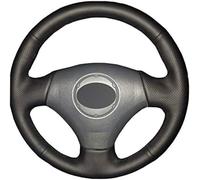 Negro Coser a Mano Cuero Funda Volante para Toyota Vios Mark 2 Corolla 2000-2004 para Lexus GS430 GS300 2004 Línea Negra