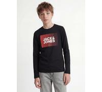 Negro Cotton Camiseta De Manga Larga Logotipo Boys 128 EU