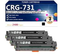 Negro CRG-731 Cartucho de Tóner de Repuesto con Chip para Canon I-SENSYS LBP7100Cn LBP7110Cw MF628Cw 623Cn MF8280Cw MF8230Cn Impresoras, Impresión de Alto Volumen,Black-3 Pack