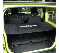 (Negro) Cubierta de carga para el maletero trasero del coche, parasol con bolsa de almacenamiento para