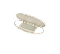 NEGRO Cubierta de espejo for visera solar de coche, Compatible for Mini, R55 R56 R60 2007-2014 51167316833 Cubierta de espejo de maquillaje Tapa del espejo de visera solar automática(Beige)