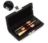 Negro de piel sintética caja de almacenamiento para 3 piezas para Oboe Reed