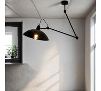 Negro Deckenleuchte Metal Habitación Flexible Articulación Retro Diseño Lámpara