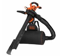 Negro + Decker 3000W 3-en-1 Mochila Soplador de hojas Aspirador y trituradora