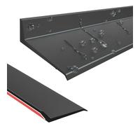 Negro Deflector Autoadhesivo Barrera Impermeable, Barrera De Sellado Contra La Intemperie Para Umbrales De Puertas Y Ventanas, Fuerte Y Duradero, Evita El Reflujo De Agua De Lluvia(4.5cmx200cm)