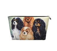 Negro Dorado Cavalier King Charles Spaniel, Bolsa de artículos de tocador Bolsa de Maquillaje Bolsa de cosméticos Bolsa de artículos de tocador de Viaje portátil