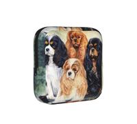 Negro Dorado Cavalier King Charles Spaniel, Bolsa para Guardar compresas sanitarias, Bolsa Porta compresas con Cremallera, Monedero