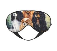 Negro Dorado Cavalier King Charles Spaniel, Cubreojos completos Antifaz bloqueador de luz Antifaz para dormir Antifaz suave con los ojos vendados Noche
