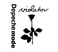 (Negro) Elegante calcomanía reflectante para coche, diseño de Depeche Mode Vilator Rose Flower, para