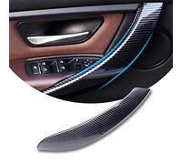 Negro F30 328i Tirador de Puerta del Coche para BMW F30 F31 F32 F33 F34 F36 F80,Manijas de la puerta interior del automóvil (Fibra de Carbon Izquierdo)