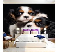 Negro Fotomurales 450x315 cm Animal lindo beagle Papel pintado tejido no tejido Decoración de Pared decorativos Murales Bar Dormitorio Fondo de Pared