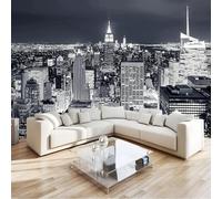 Negro Fotomurales Decorativos Pared arquitectura de la ciudad de nueva york Papel Pintado 250x175 cm Murales Pared HD Moderno 3D Impresión Del Arte Oficina Tv De Fondo Fotomurales