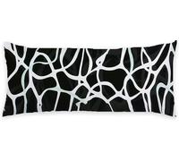 Negro Funda Cojin 35x105 Funda Almohada Blanco Protector Almohada Cervicales y Cuello Lino Cojines Cama Protector de Almohadas Embarazada, para Embarazo Dormir Lado Soporte Hombros Cuello C - 464