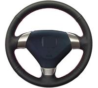 Negro Funda Volante Cosida Cuero,para Honda Accord 7 Coupe Accord Euro 2003-2007 para Acura TSX 2004-2008, línea Negra Antideslizante Cubierta de Volante Transpirable