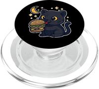 Negro Gato Noche Hamburguesa De PopSockets PopGrip para MagSafe