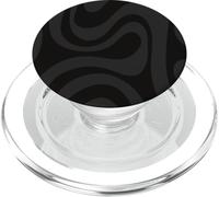 Negro Gris Remolino Líquido Rayas Líneas Retro Groovy70s 80s PopSockets PopGrip para MagSafe