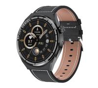 (Negro) HDT 3 Max 1.6 pulgadas Correa de cuero IP67 Reloj inteligente resistente al agua Compatible