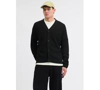 Negro Hombres Acrylic/Cotton Cárdigan De Punto XXL EU