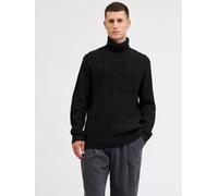 Negro Hombres Acrylic/Cotton Cuello Alto S EU