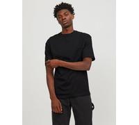 Negro Hombres Cotton Camiseta Liso M EU