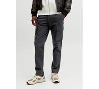 Negro Hombres Cotton/Elastane Pantalones Cargo Corte Relaxed 33/32 EU