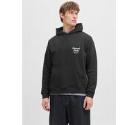 Negro Hombres Cotton/In/Conversion/Cotton/Recycled/Polyester Sudadera Con Capucha Impresión Posterior L EU