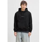 Negro Hombres Cotton/In/Conversion/Cotton/Recycled/Polyester Sudadera Con Capucha L EU