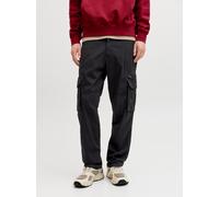 Negro Hombres Cotton/Recycled/Cotton/Elastane Pantalones Cargo Corte Relaxed 28/32 EU