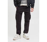 Negro Hombres Cotton/Recycled/Cotton/Elastane Pantalones Cargo Corte Relaxed 29/32 EU