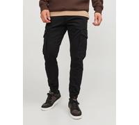 Negro Hombres Cotton/Recycled/Cotton/Elastane Pantalones Cargo Corte Slim 28/30 EU