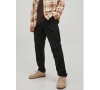 Negro Hombres Cotton/Recycled/Cotton/Elastane Pantalones Cargo Corte Tapered 29/32 EU