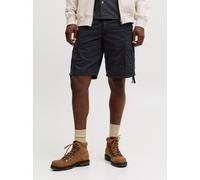 Negro Hombres Cotton Shorts Estilo Cargo Corte Relaxed S EU