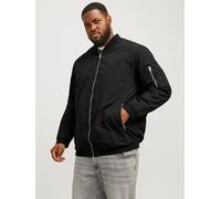Negro Hombres Lining/Recycled/Polyester/Outer/Recycled/Polyester Plus Size Chaqueta Bomber EU7XL US5XL EU