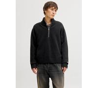 Negro Hombres Organic/Cotton/Recycled/Polyester/Acrylic/Elastane Sudadera Con Media Cremallera XXL EU