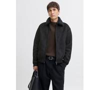 Negro Hombres Polyester Chaqueta Bomber XXL EU