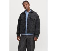 Negro Hombres Polyester/Cotton/Acrylic/Nylon/Viscose/Wool Sobrecamisa Corte Wide XXL EU